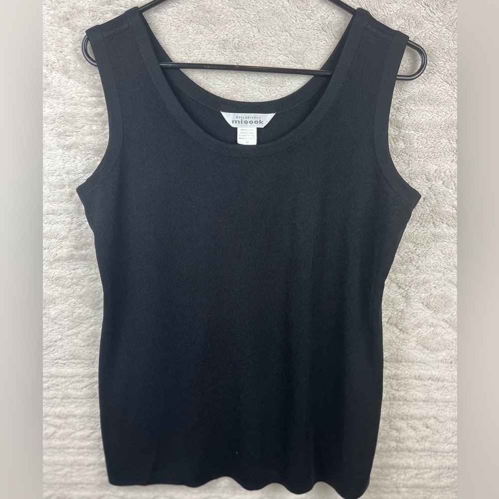 Exclusively Misook Black Basic Tank Stretchy Blaz… - image 1